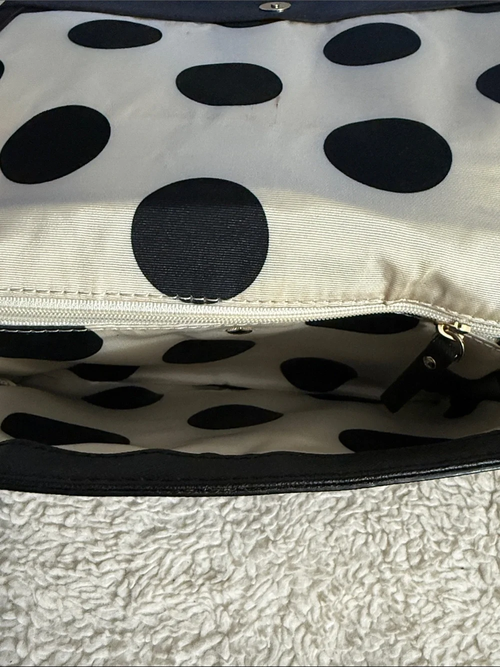 kate spade Black Saffiano Leather Card Holder with Gold Logo